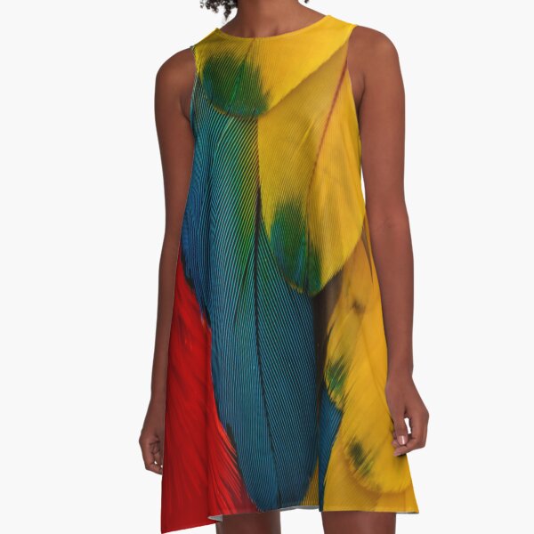 Macaw Feather Magic A-Line Dress