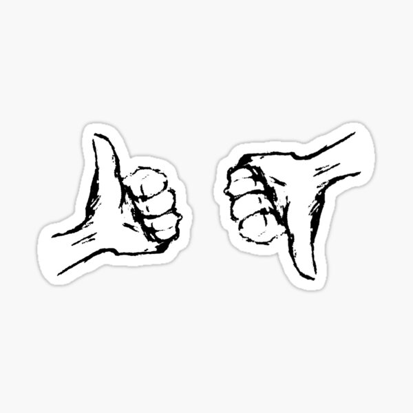 Thumbs Up Okay Cartoon Hand Sign' Sticker | Spreadshirt