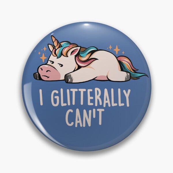 Item preview, Glitterally Can't - Lazy Funny Unicorn Gift designed and sold by EduEly.
