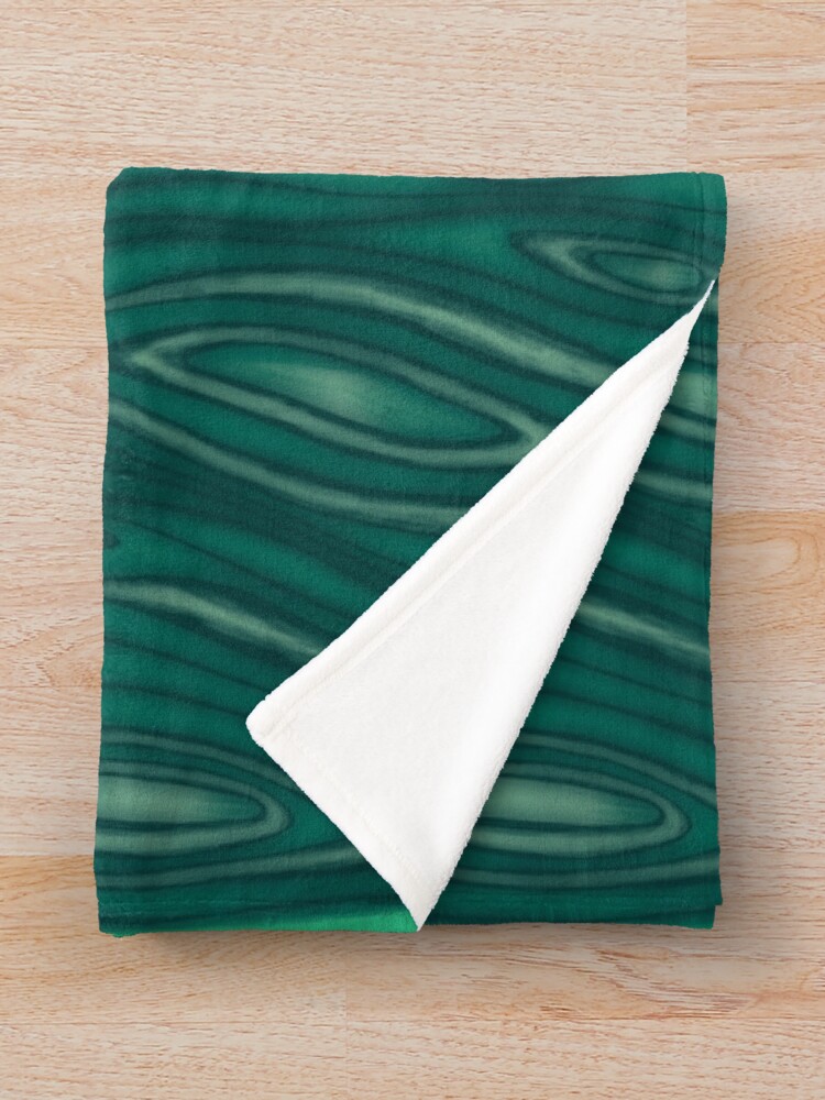 Thumbnail 3 of 6, Throw Blanket, Minimalist Illusion Pattern Green Vines designed and sold by BlazeraptorGirl.