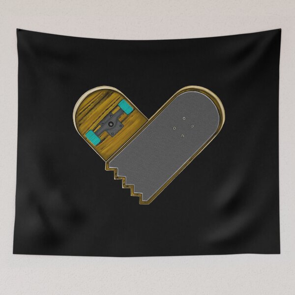 Item preview, broken skateboard heart designed and sold by Lighvision.