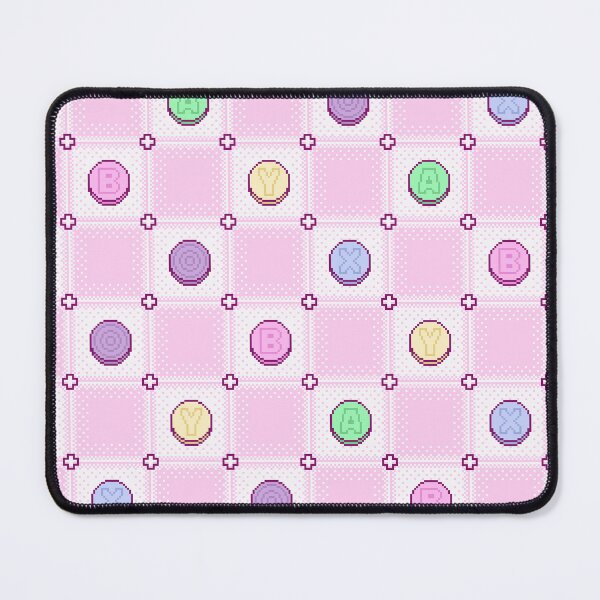 Item preview, Gamer Pastel Pink Purple Pixel Art Controller Button Pattern designed and sold by JessicaAmber.