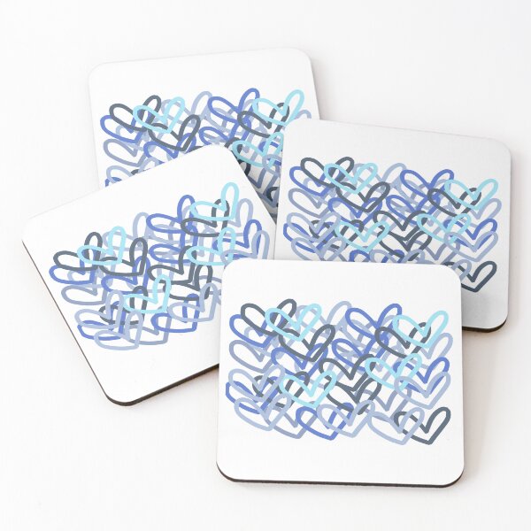 Item preview, Blue Preppy heart abstract designed and sold by mollsdesignss.