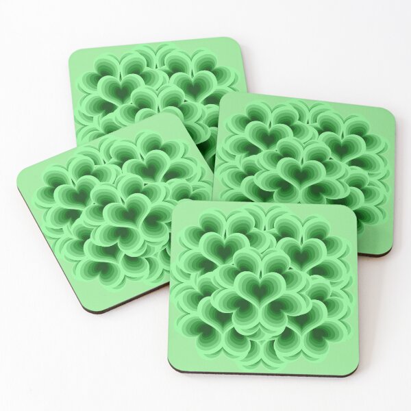 Item preview, green heart like clovers designed and sold by Laura Greco.