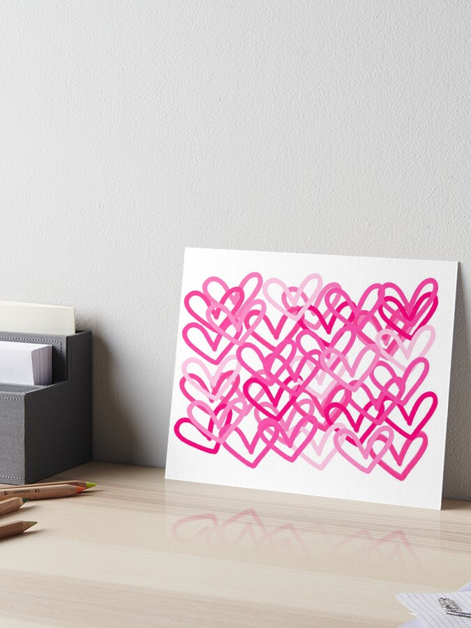 pink layered heart  Sticker for Sale by mollsdesignss