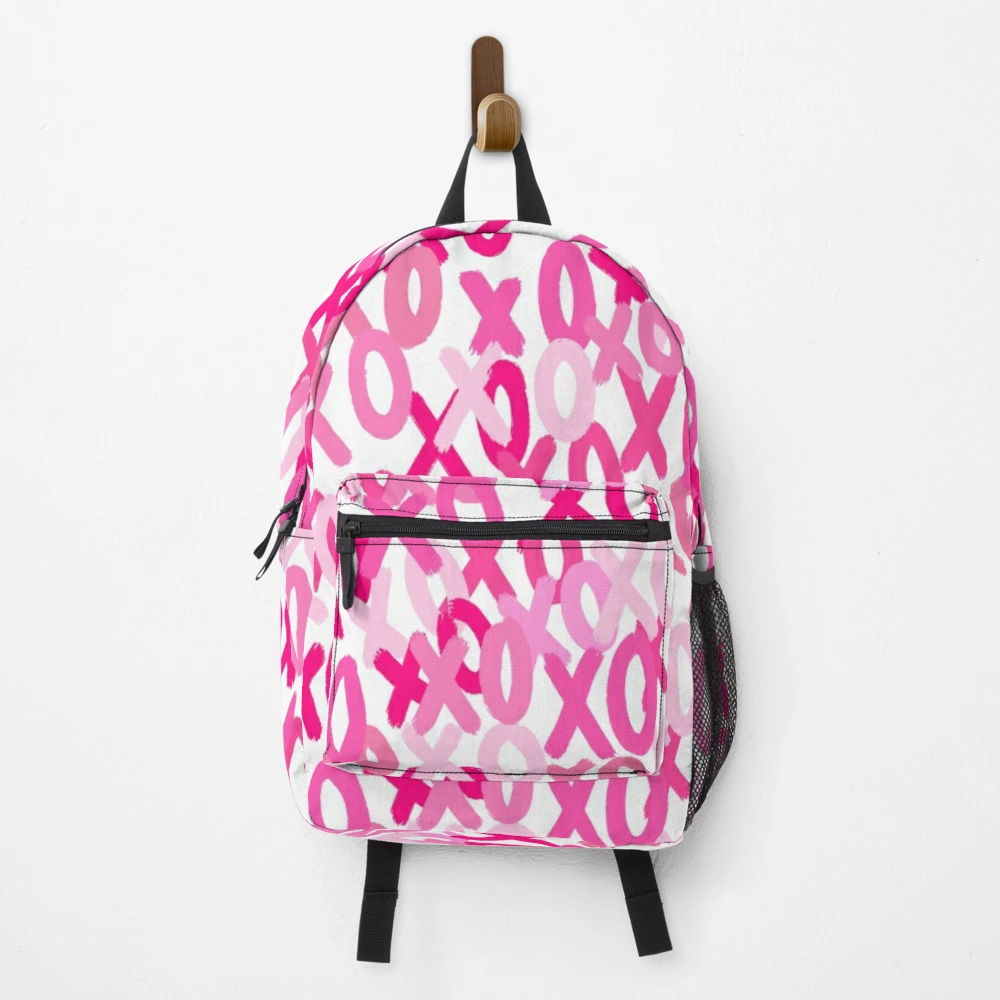 Preppy Pink Thunder blue pattnern wallpaper Xoxo Backpack sold by Workship  Studio, SKU 12529506