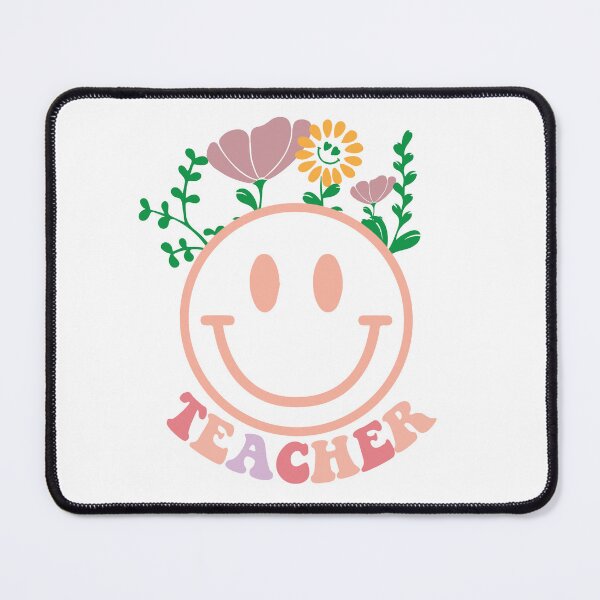 Item preview, Teacher Flower Smiley Face designed and sold by customsbykate.