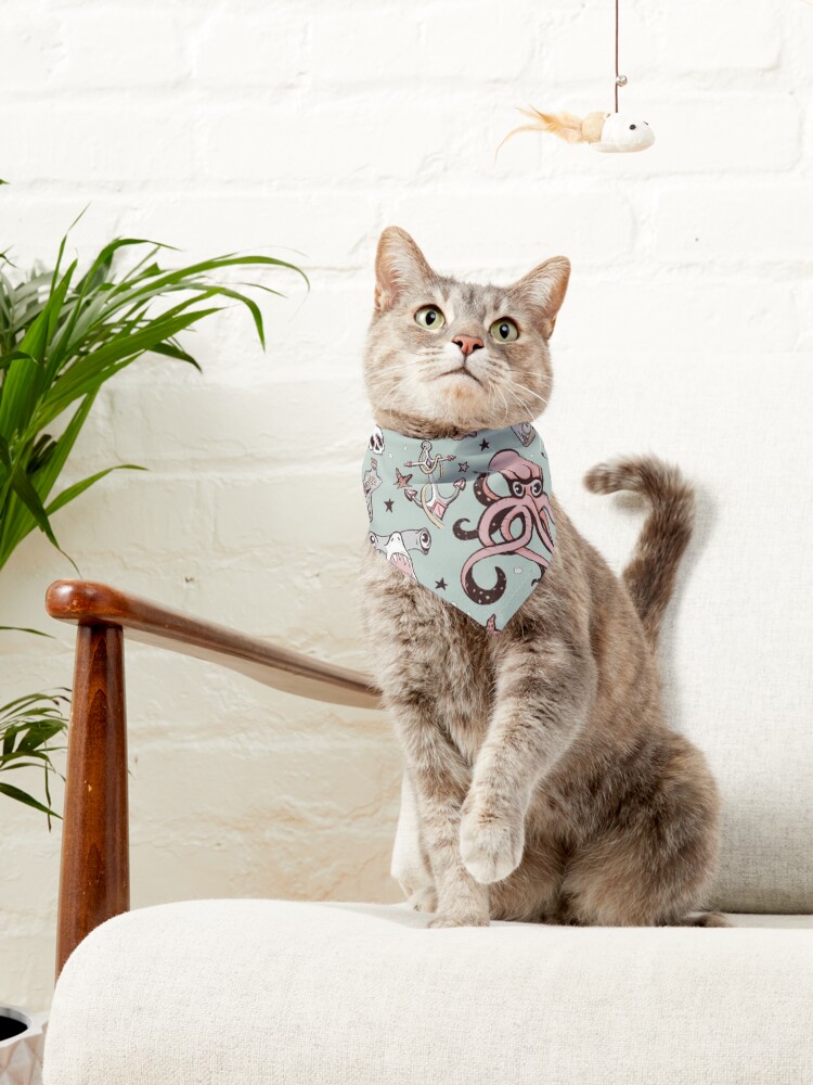 Alternate view of Grey Shark Pattern Pet Bandana