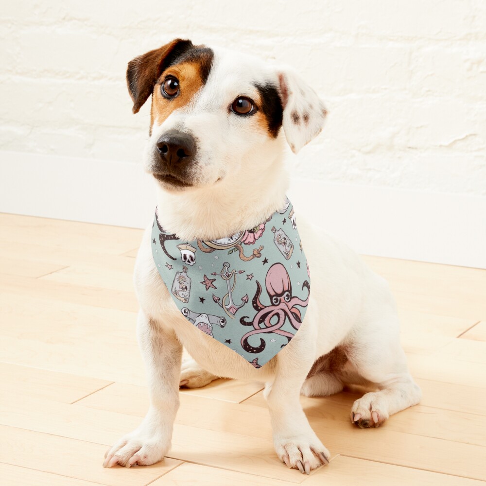 Grey Shark Pattern Pet Bandana