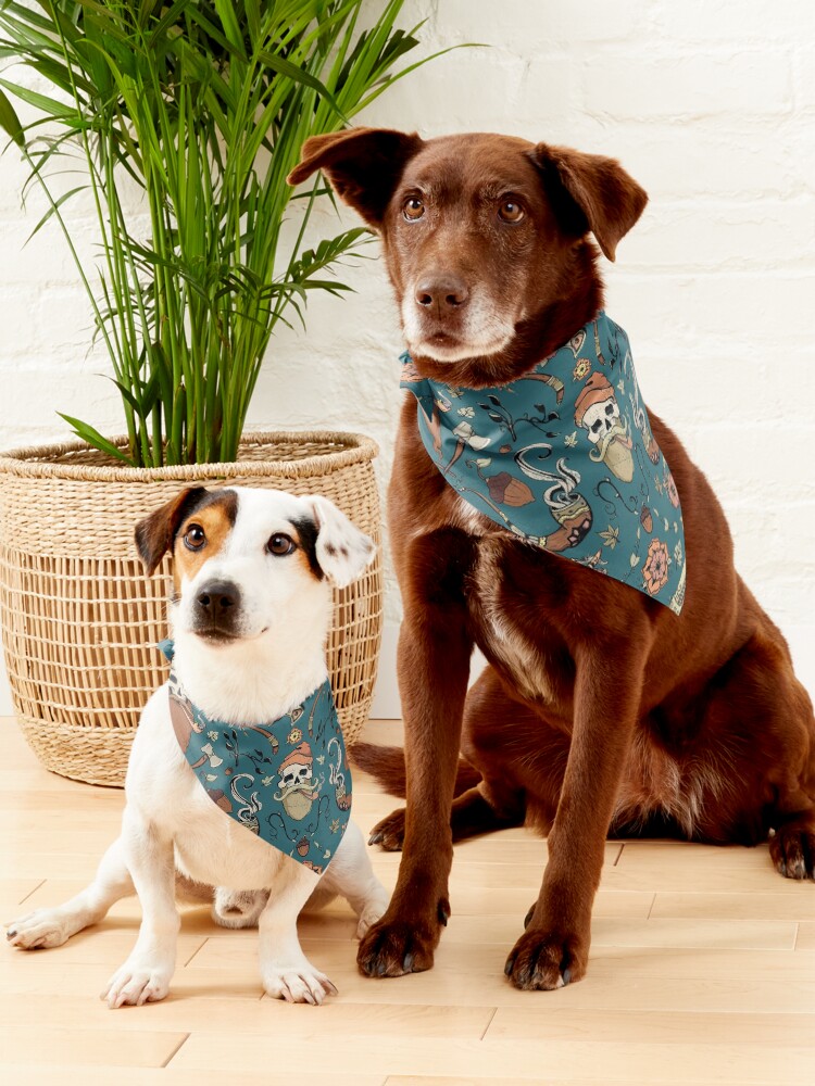 Alternate view of lumberjack skulls pattern Pet Bandana