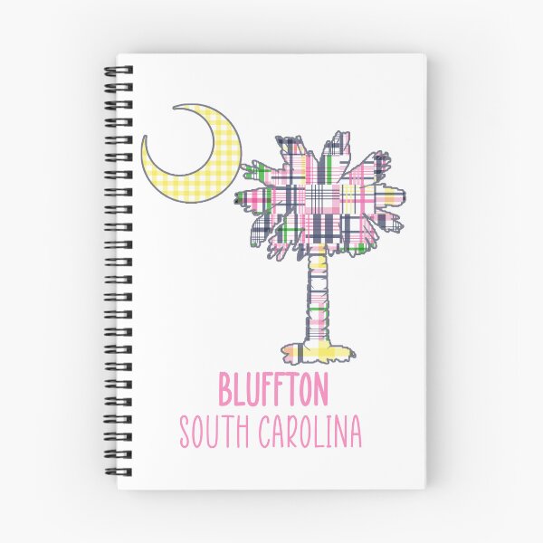 Item preview, Bluffton South Carolina Gifts Palm and Moon Flag Madras Plaid Pink designed and sold by bySoutherngal.