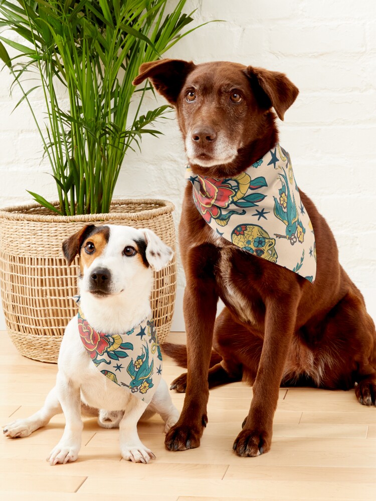 Alternate view of Punk Tattoo Pattern Design and Illustration Pet Bandana
