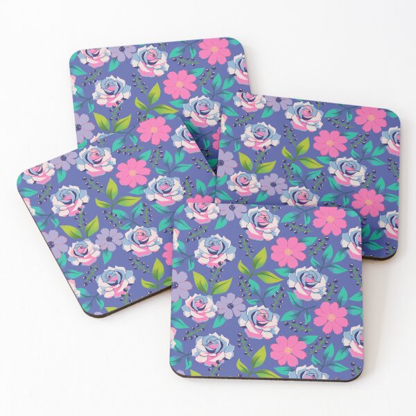Item preview, Pretty Flowers on Periwinkle designed and sold by Cass Noel Studio.