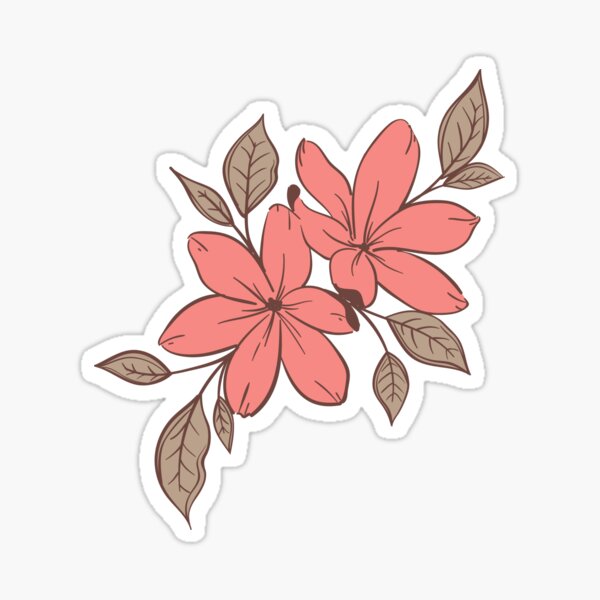 Vintage Flower For Girls Vintage Flower Sticker For Sale By Ddracko Redbubble 