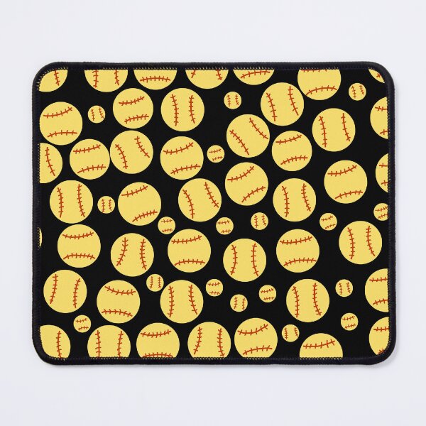 Item preview, Softballs on Black designed and sold by RepeatCandy.