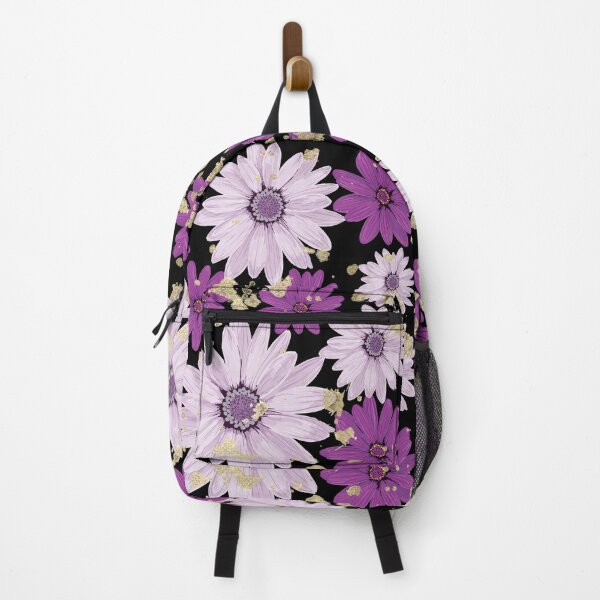 Item preview, purple and gold summer floral seamless pattern designed and sold by ni3ma.