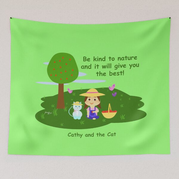 Item preview, Cathy and the Cat with Nature designed and sold by Laura Greco.