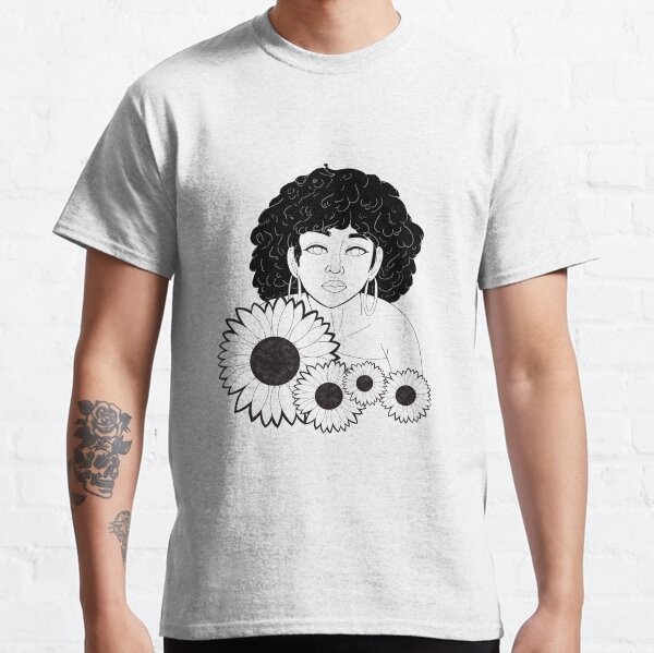 Item preview, Sunflower b/w designed and sold by CosmicStormsss.