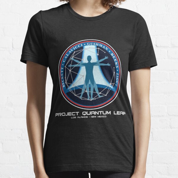 NEW UNWORN Quantum Leap TV Series Name Logo Black T-Shirt 