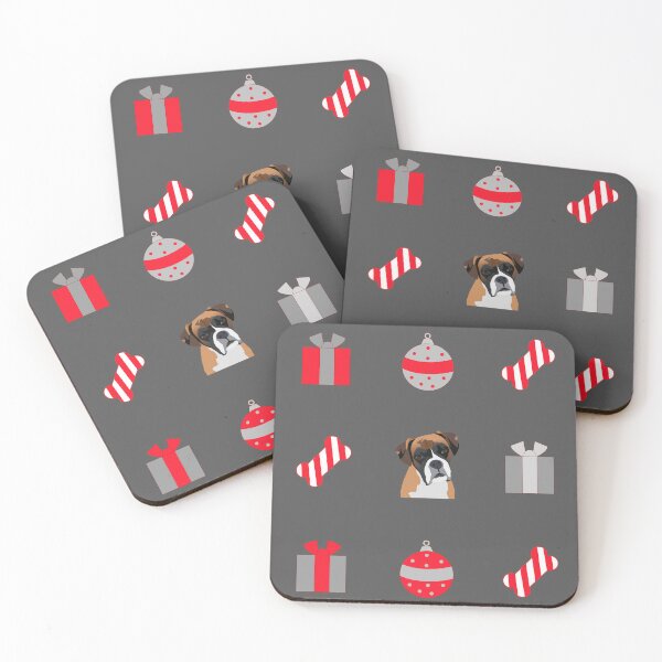 Item preview, Christmas Boxer Dog Pattern designed and sold by KCPetPortraits.
