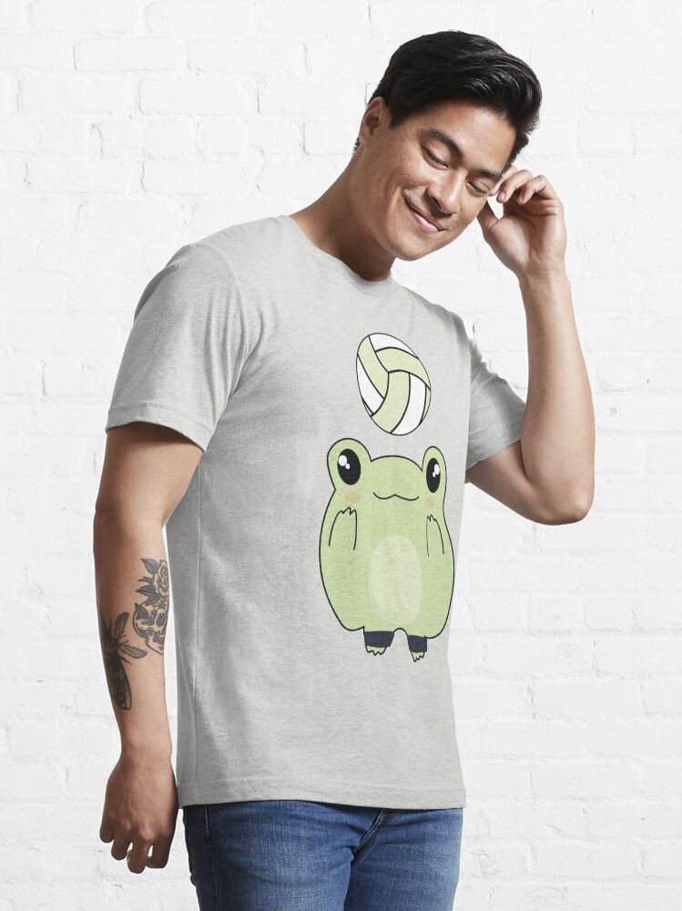 Kawaii Frog Loves Volleyball Frog Pin | Redbubble