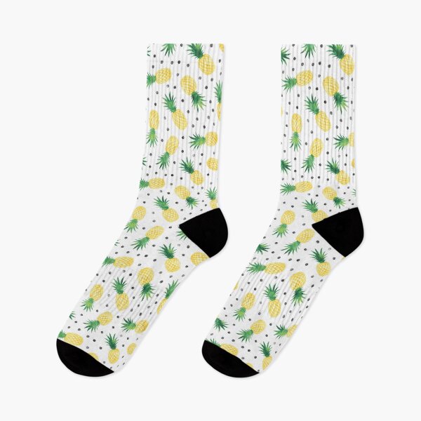 Item preview, watercolor pineapples and polka dots designed and sold by littlearrow.