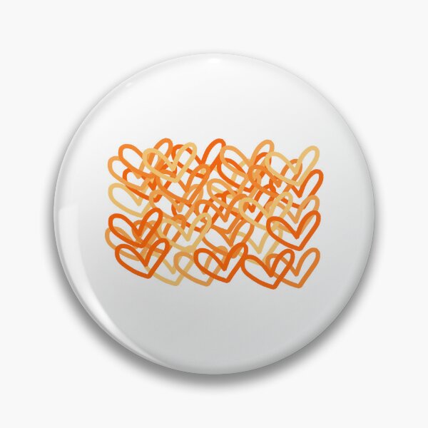 Item preview, Orange Preppy heart abstract designed and sold by mollsdesignss.