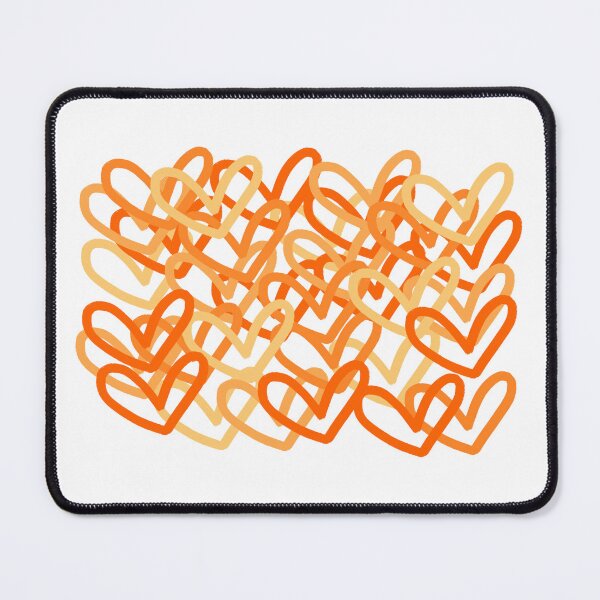 Item preview, Orange Preppy heart abstract designed and sold by mollsdesignss.
