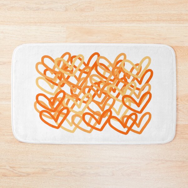 Item preview, Orange Preppy heart abstract designed and sold by mollsdesignss.