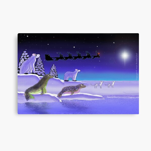 Arctic Christmas Eve Canvas Print