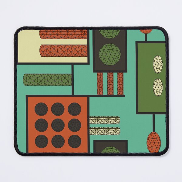 Item preview, Geodesic Forms Abstract Engineering Pattern - Seafoam Green Rust designed and sold by whyitsme.