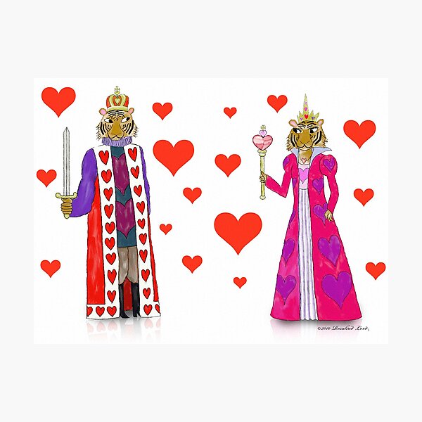 Tiger King and Queen of Hearts Photographic Print