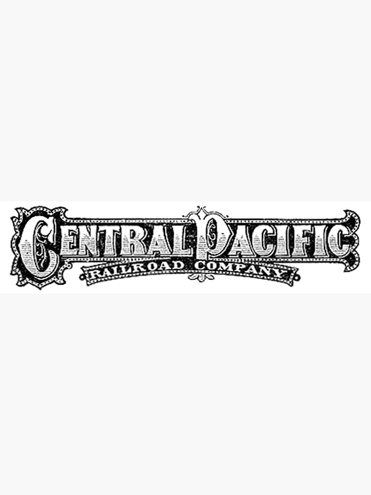 CENTRAL PACIFIC RAILROAD. TRAINS AMERICAN, Rail, American, Central Pacific Railroad Company. CPRR, LOGO, Steam, Train. by TOMSREDBUBBLE