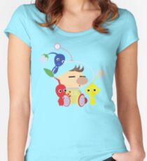 Olimar and Pikmin Vector Women's Fitted Scoop T-Shirt