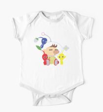 Olimar and Pikmin Vector Short Sleeve Baby One-Piece