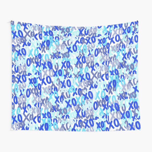 Blue XOXO Tapestry