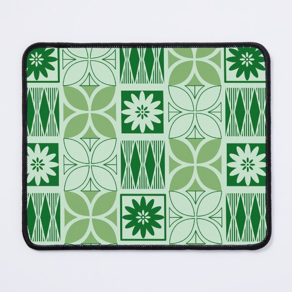 Item preview, Pasifika Marawalesi Pattern - Green Flowers designed and sold by lolomastudio.