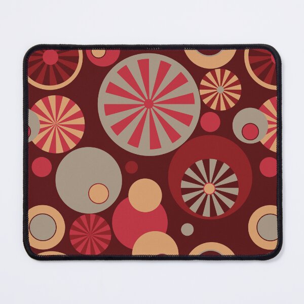 Item preview, Abstract Retro Circle Frenzy - Red pattern designed and sold by whyitsme.