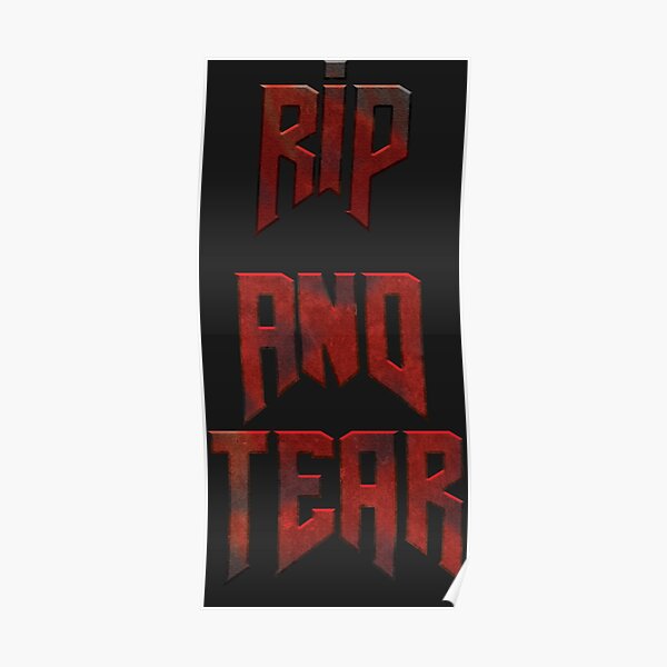 doom posters poster redbubble tear rip
