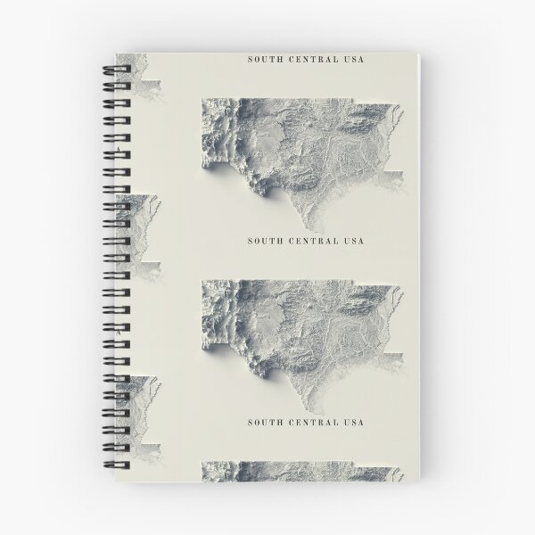 Item preview, South Central USA (New Mexico, Texas, Oklahoma, Arkansas and Louisiana) Relief Map 3D digitally-rendered designed and sold by ThinkAboutMaps.
