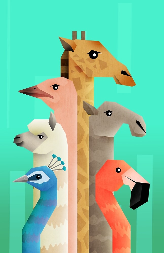 long-necks-by-sloeilustracion-redbubble