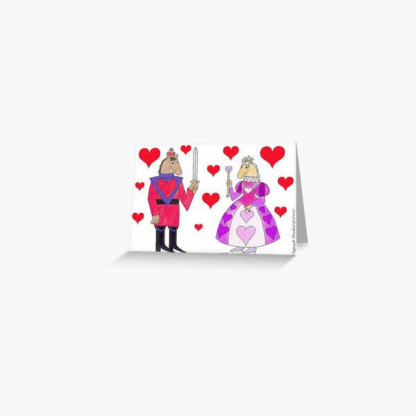 Horse King and Queen of Hearts Greeting Card