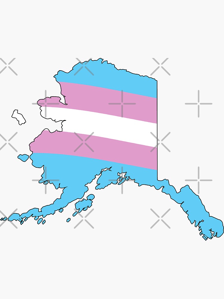 Thumbnail 3 of 3, Sticker, Alaska Trans Pride designed and sold by Gayesthetic.