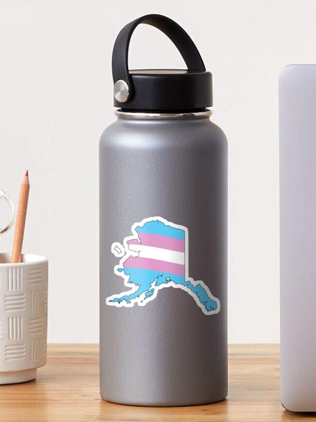 Thumbnail 1 of 3, Sticker, Alaska Trans Pride designed and sold by Gayesthetic.