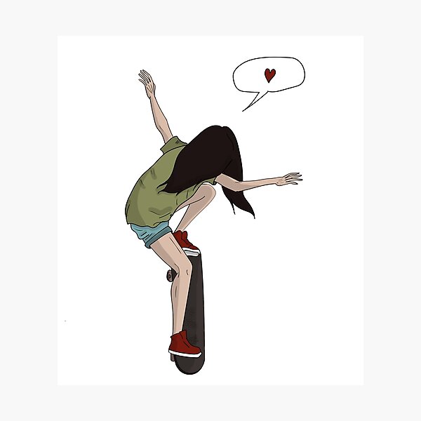 skateboard girl Photographic Print
