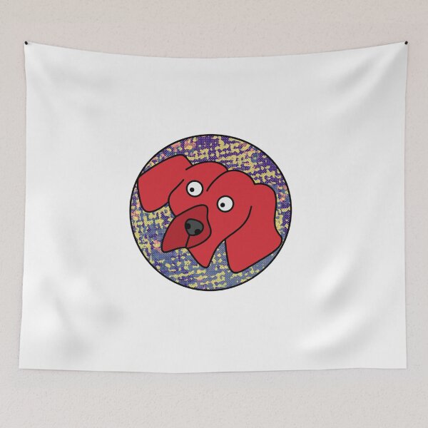 Item preview, red dog logo designed and sold by Leah Haas.