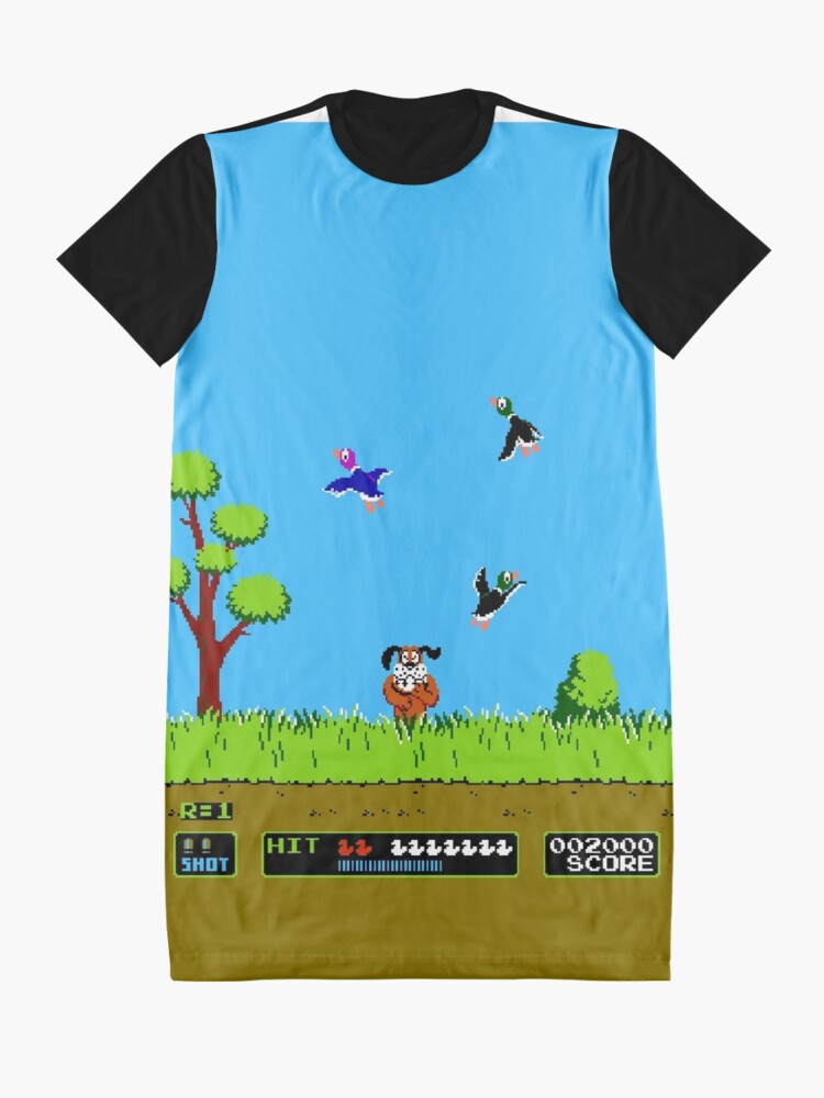 Alternate view of Duck Hunt Retro Video Game Art Nintendo Graphic T-Shirt Dress