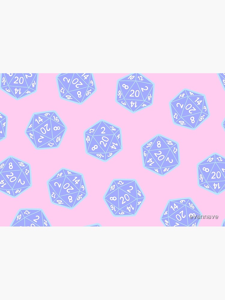 Twenty Sided Dice Pattern in Pastels by evannave