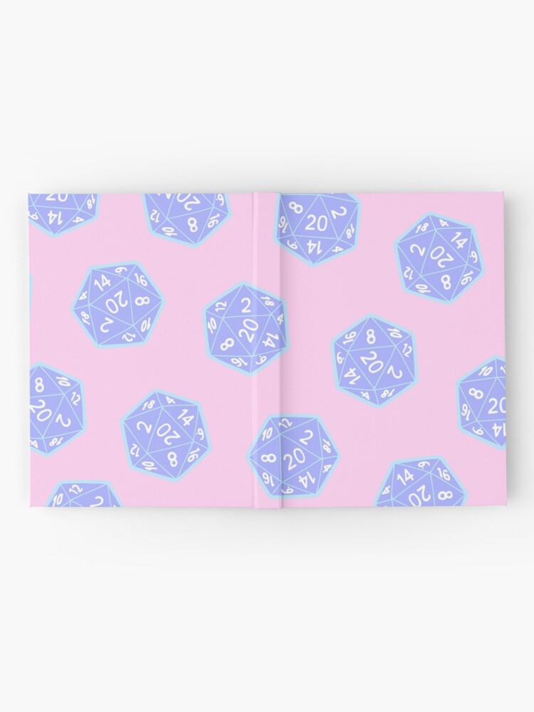 Alternate view of Twenty Sided Dice Pattern in Pastels Hardcover Journal