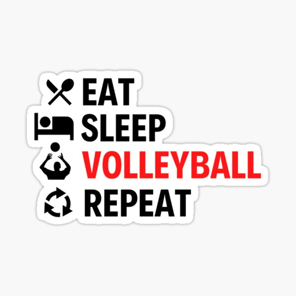 Item preview, Eat Sleep Volleyball Repeat | Funny Volleyball Quote designed and sold by chetan786.